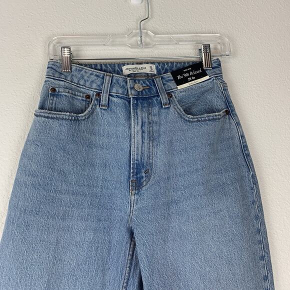 Abercrombie & Fitch Jeans Womens 25/0r CURVE LOVE 90s Relaxed High Rise - Picture 2 of 10